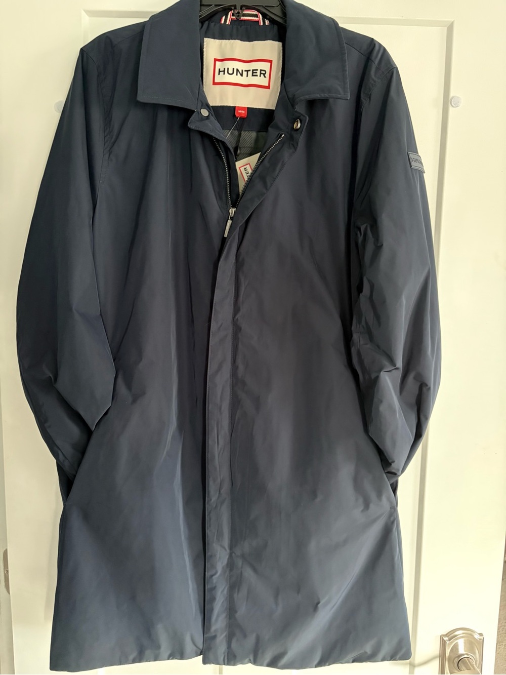 Hunter Men's Navy Waterproof Trench Raincoat